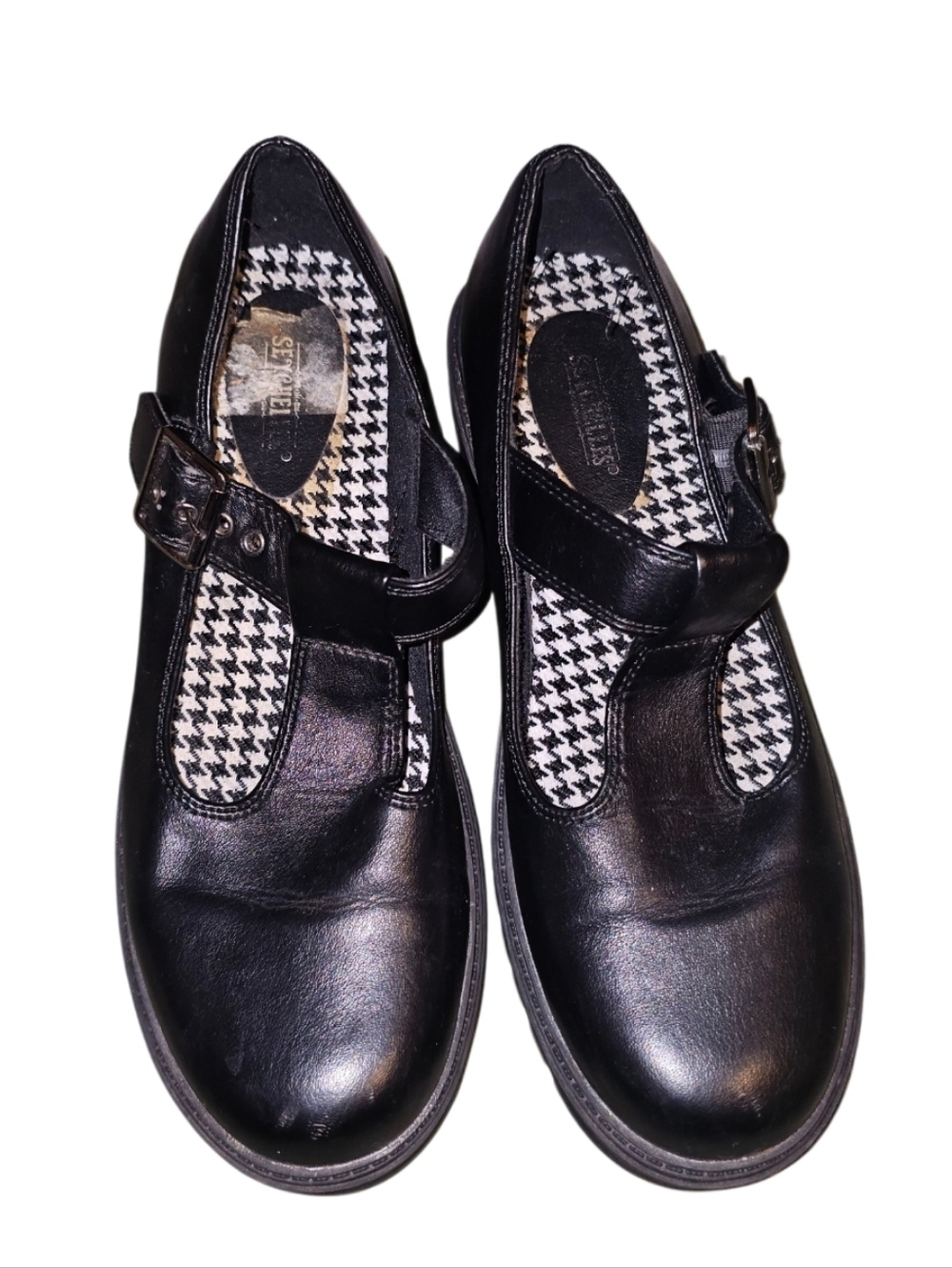 🔽Seychelles Black Women's Mary Jane Leather Shoes with Buckle